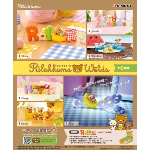 Rilakkuma Rement Words Boite De 6pcs
