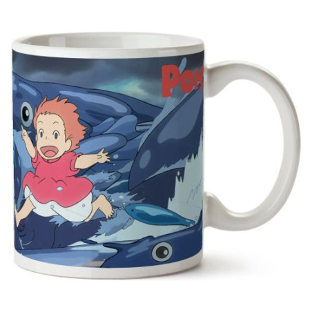 Ponyo sur la falaise mug Waves