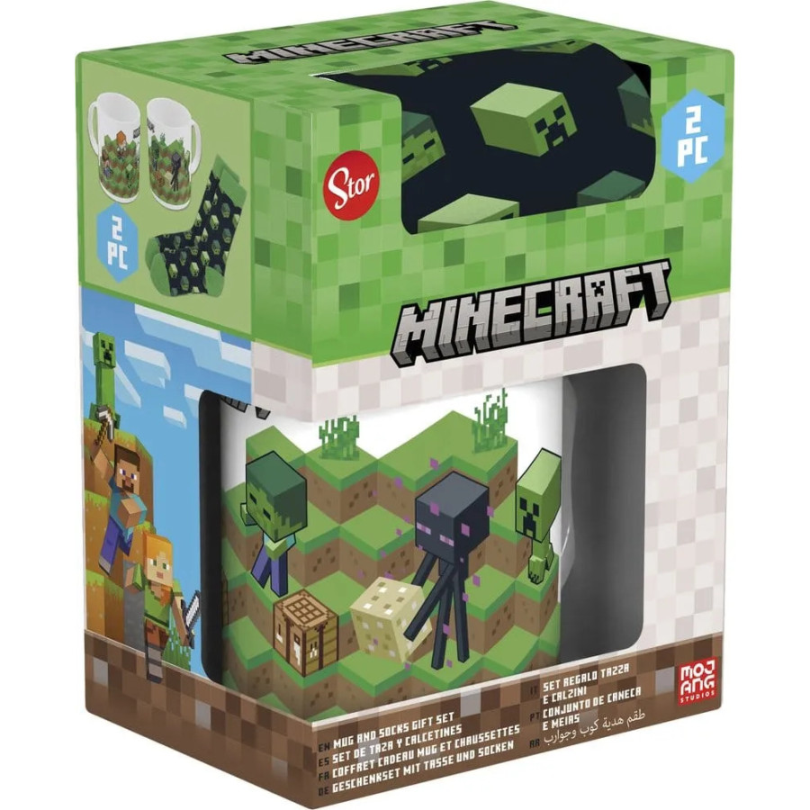 Minecraft set mug & chaussettes