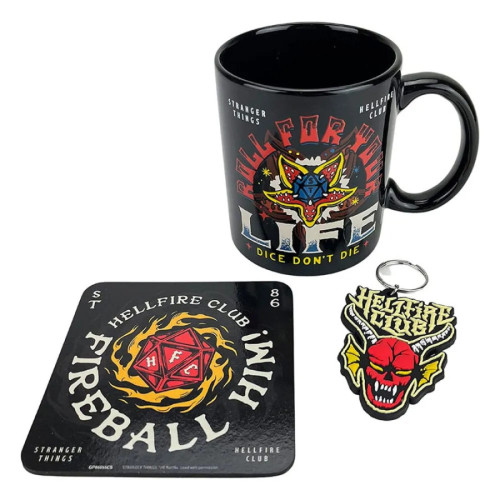 Stranger Things set mug, sous-verre et porte-clés Hellfire