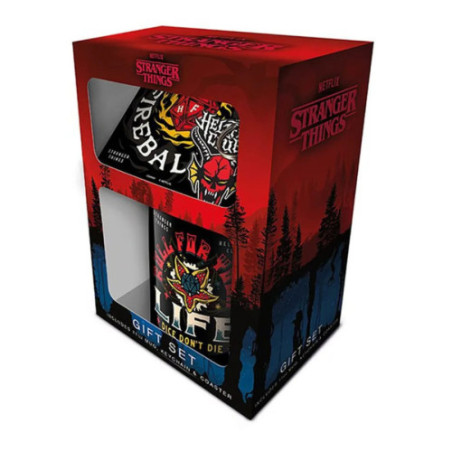 Stranger Things set mug, sous-verre et porte-clés Hellfire