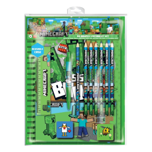 Minecraft set papeterie 12 A4 Bumper