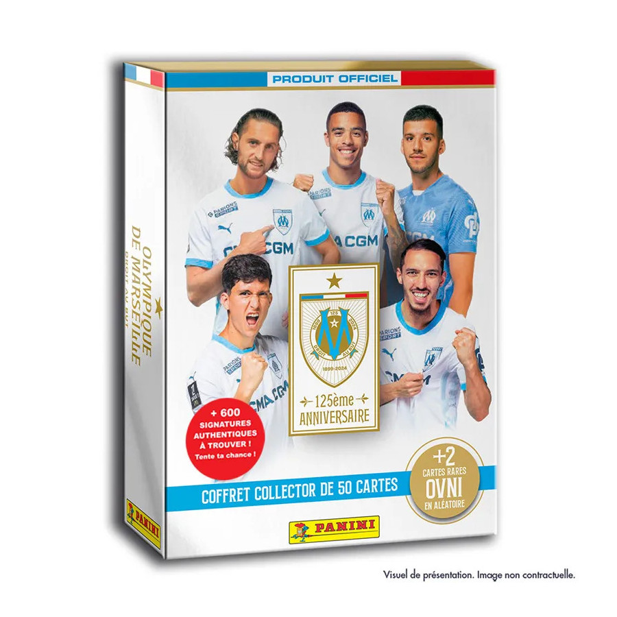 Football OM Panini Tc Coffret 125 Ans Boite 50 Cartes + 2 cartes OVNI