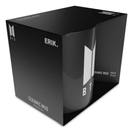 BTS tasse blanche avec logo 350 ml