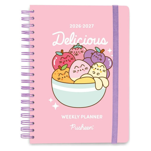 Pusheen agenda scolaire hebdomadaire 2026/2027 Fruits A5