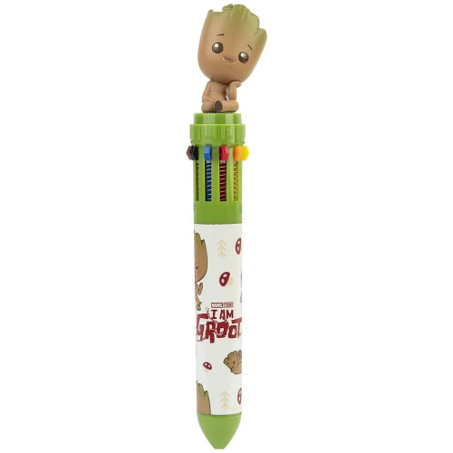 Marvel stylo à bille 10 couleurs 3D Groot