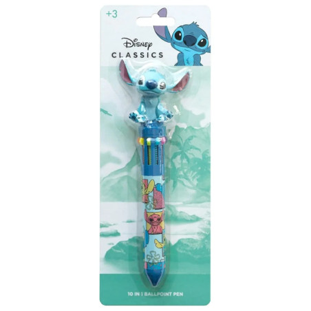 Disney stylo à bille 10 couleurs 3D Stitch