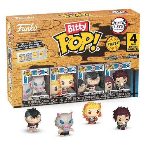 Demon Slayer: Kimetsu no Yaiba pack 4 figurines Bitty POP! Vinyl Inosuke 2,5 cm