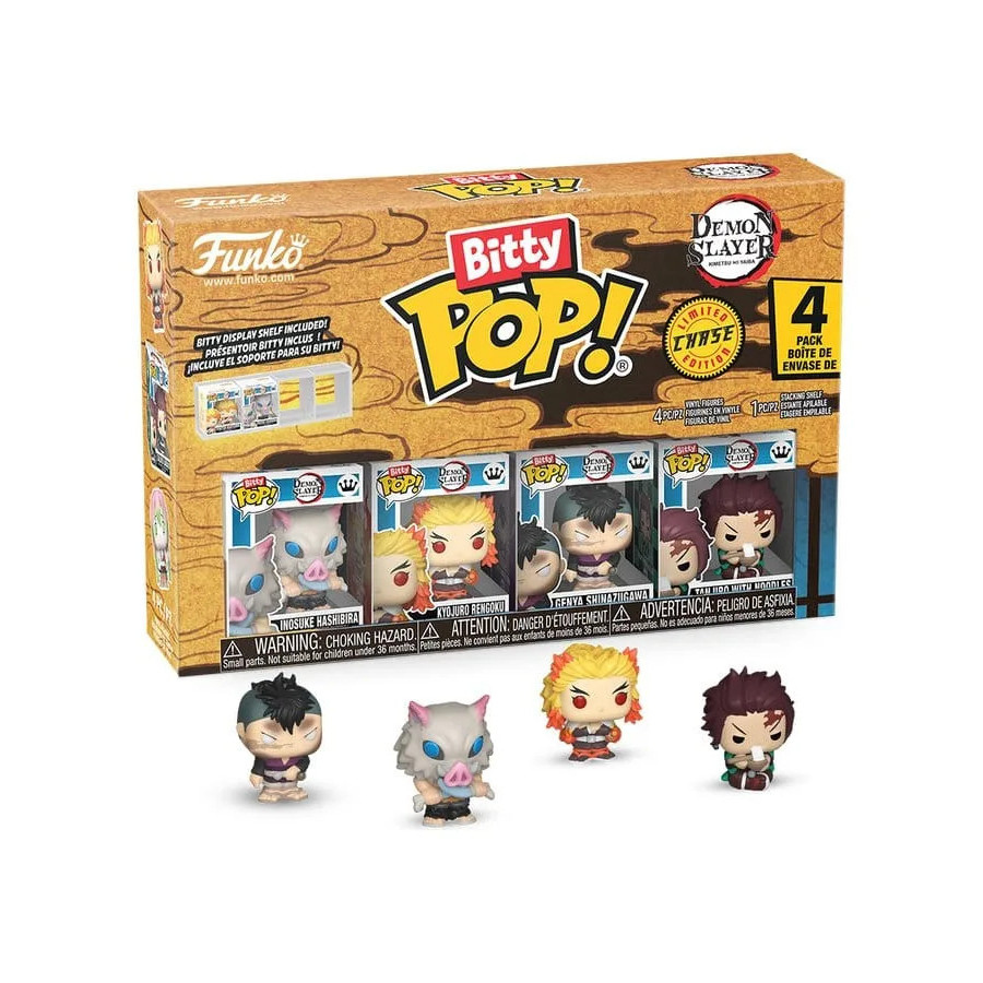 Demon Slayer: Kimetsu no Yaiba pack 4 figurines Bitty POP! Vinyl Inosuke 2,5 cm