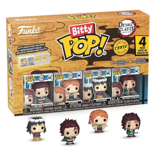 Demon Slayer: Kimetsu no Yaiba pack 4 figurines Bitty POP! Vinyl Tanjiro 2,5 cm
