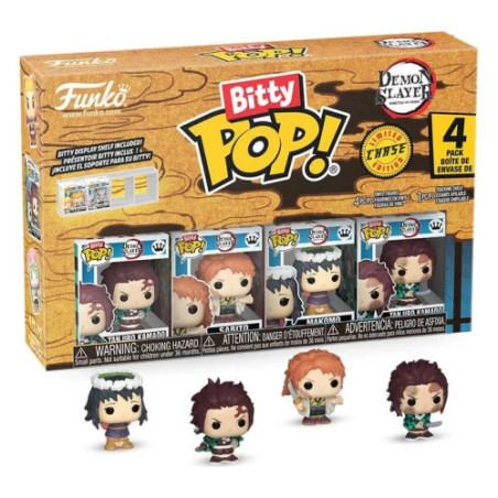 Demon Slayer: Kimetsu no Yaiba pack 4 figurines Bitty POP! Vinyl Tanjiro 2,5 cm