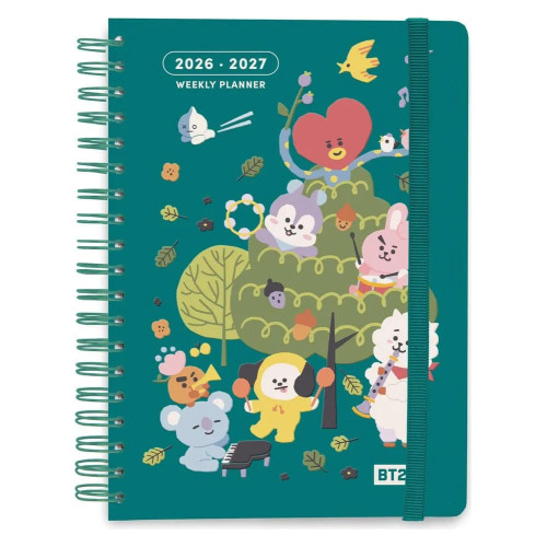 BT21 agenda scolaire hebdomadaire 2026/2027 A5
