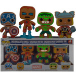MARVEL - Holiday Gingerbread - 4 Pack Funko Pop GITD SPECIAL EDITION