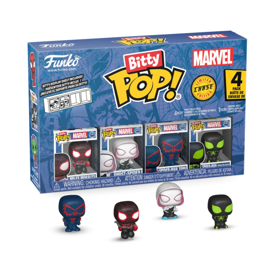 SPIDER-MAN - Bitty Pop 4 Pack 2.5cm - Miles Morales