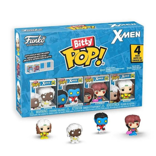X-MEN - Bitty Pop 4 Pack 2.5cm - Gambit avec Chase