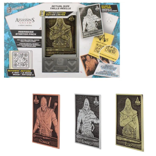 Assassins Creed Digiplate Starter Pack 3 Cartes Metal + Stand