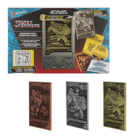 Transformers Digiplate Starter Pack 3 Cartes Metal + Stand
