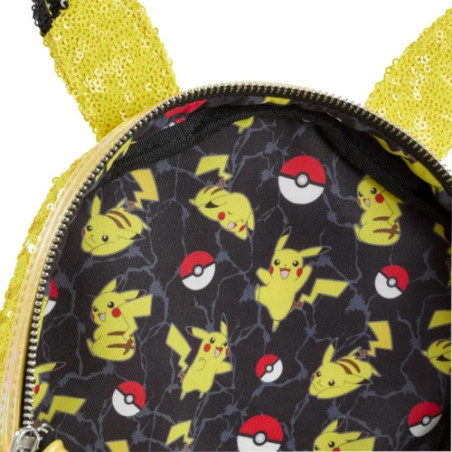Pokemon Loungefly Mini Sac A Dos Sequin Pikachu Cosplay