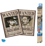 ONE PIECE - Set 2 Posters Chibi 52x38 - Wanted Mihawk & Crocodile