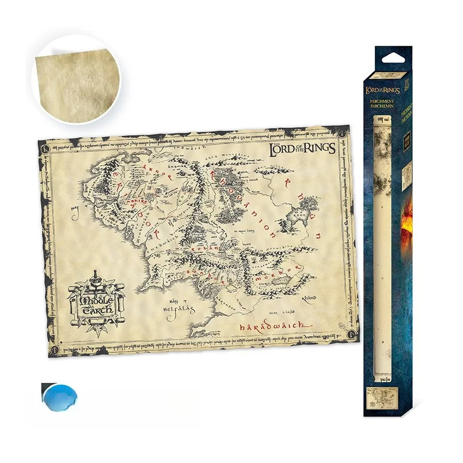 LORD OF THE RINGS - Poster parchemin - La Terre du Milieu