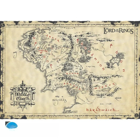 LORD OF THE RINGS - Poster parchemin - La Terre du Milieu