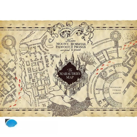 HARRY POTTER - Poster parchemin - Carte du Maraudeur