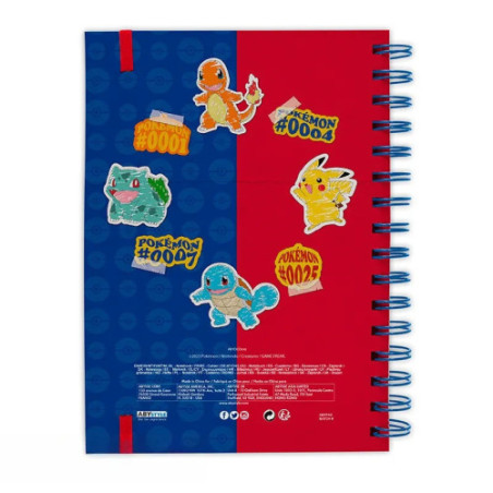 POKEMON - Cahier A5 Spirale "Red et Blue Partenaires"