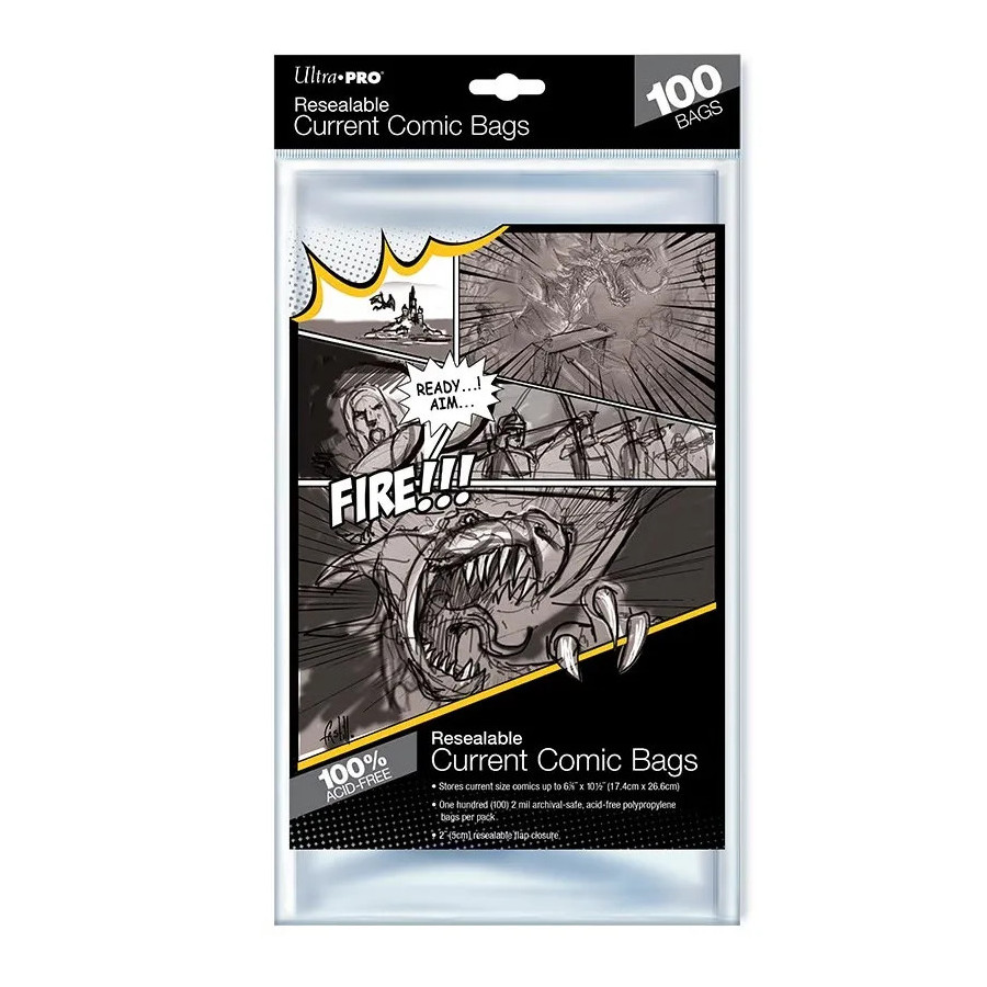 Comics Bags Current refermable pack de 100