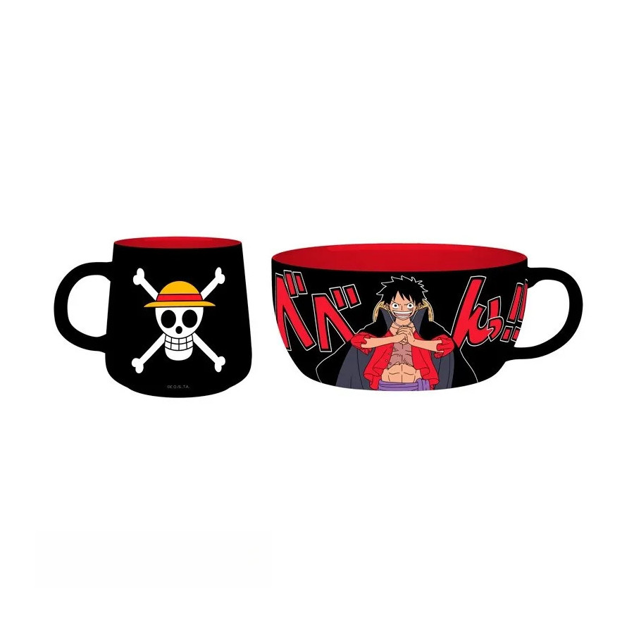 ONE PIECE - Set Petit Déjeuner Mug + Bol - Luffy 79