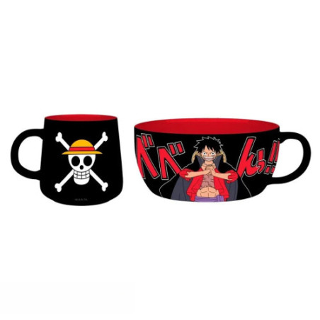ONE PIECE - Set Petit Déjeuner Mug + Bol - Luffy 79