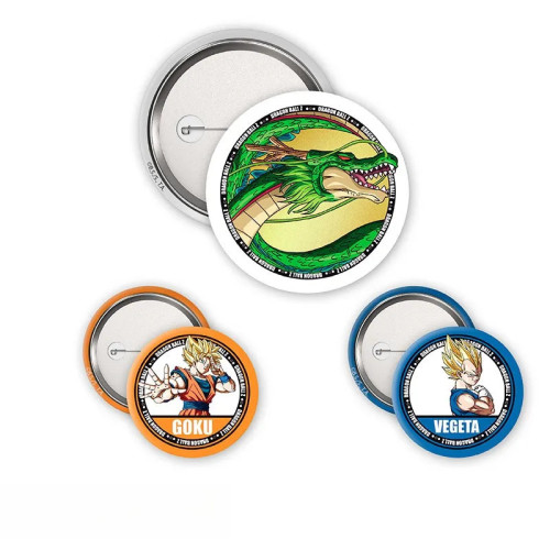 DRAGON BALL - Pack de Badges - DBZ/Goku, Vegeta & Shenron