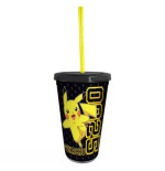 POKEMON - Gobelet avec paille - 470 ml - Pikachu Collage