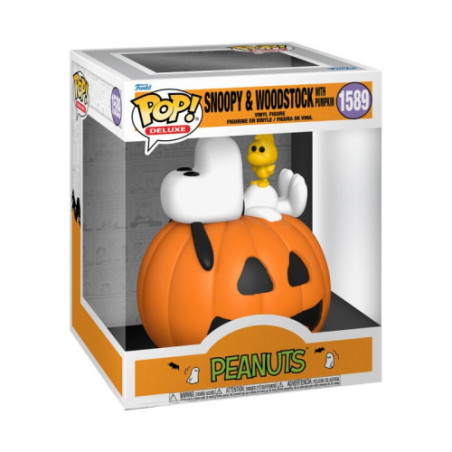 Snoopy Peanuts Pop Deluxe Snoopy & Woodstock Pumpkin