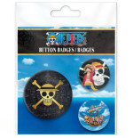 ONE PIECE - Pack de Badges - Skull & Luffy
