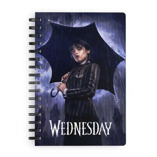 Wednesday Cahier Spirale 3D 30X21Cm Rain