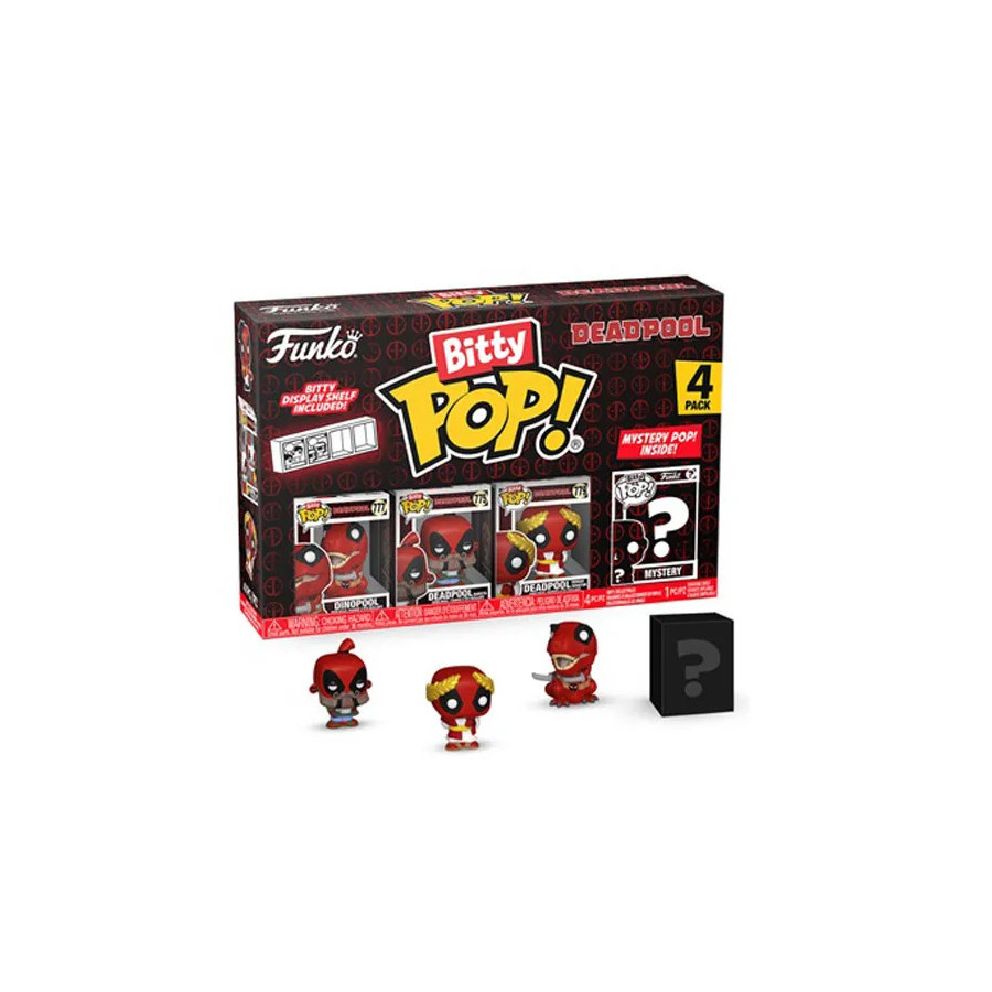 Marvel Bitty Pop Deadpool Dinopool 4-Pack
