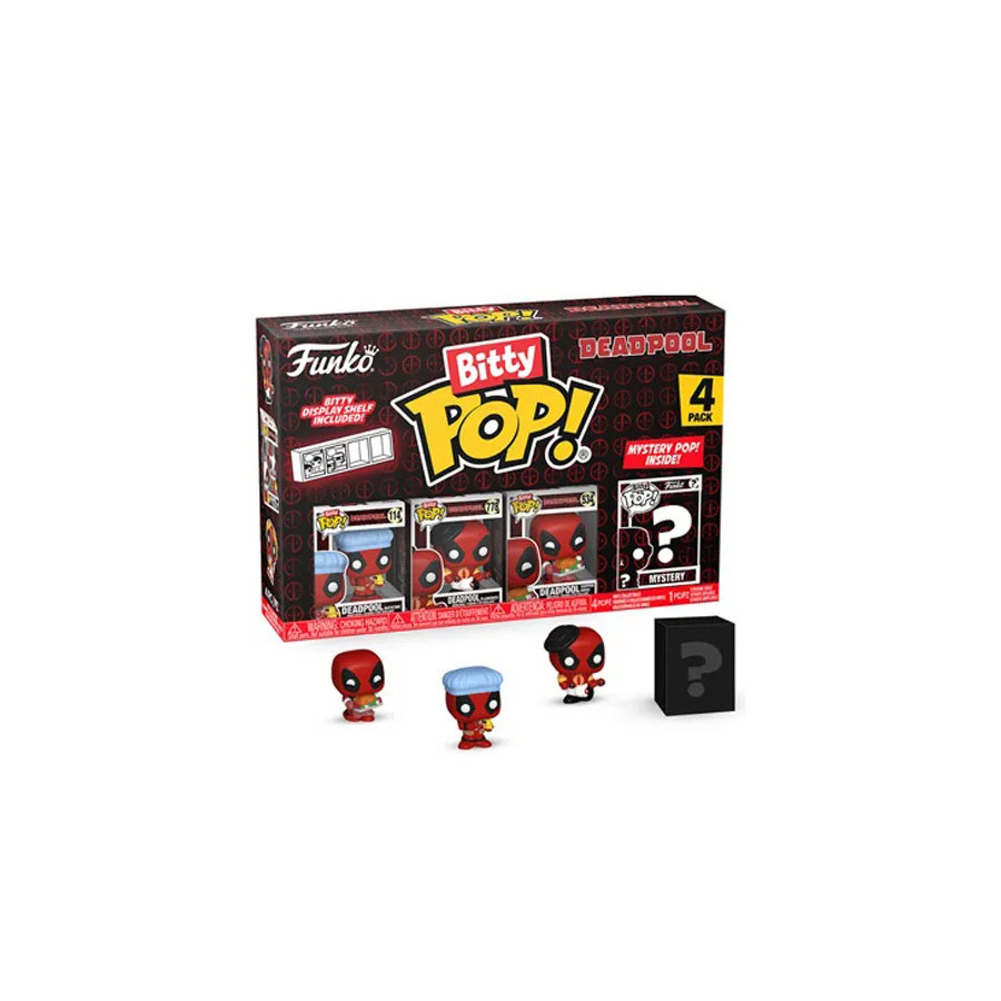 Marvel Bitty Pop Deadpool Bathtime 4-Pack