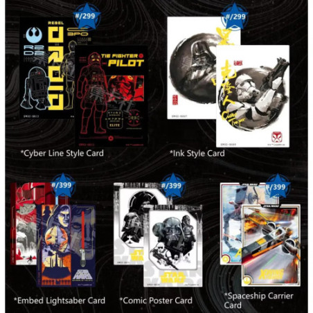 Star Wars Cardfun Deluxe Edition Boite 4 Boosters 10 Cartes